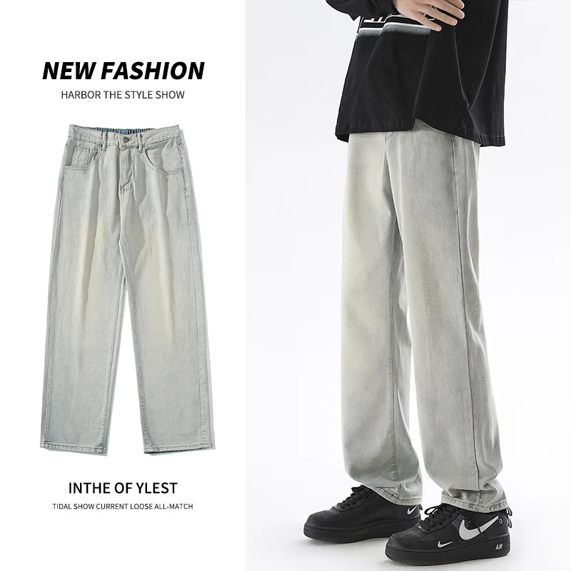 2024 Men's New High Street American Style Baggy Jeans Wide Leg Trousers Retro Pockets Denim Pants Spring Solid Color Y2K
2024 Men's New High Street American Style Baggy Jeans Wide Leg Trousers Retro Pockets Denim Pants Spring Solid Color Y2K