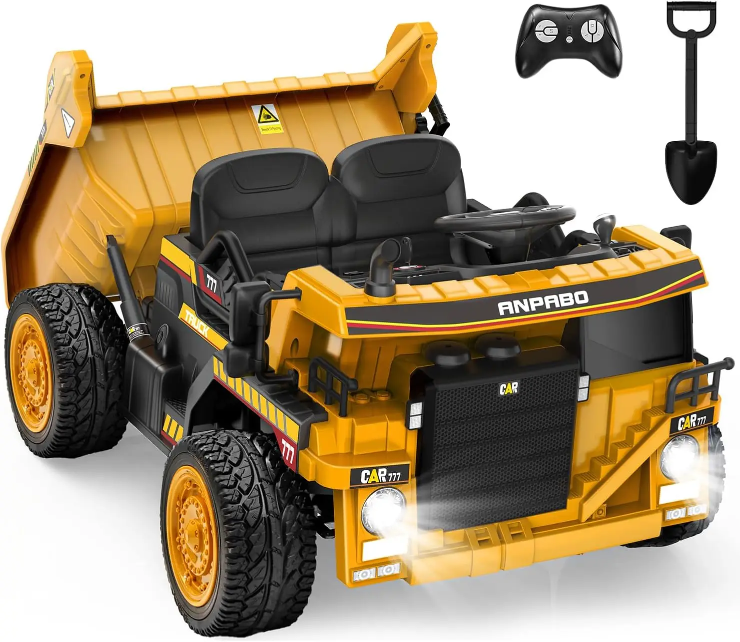 24V Ride On Dump Truck, 2X75W Powerful Motors, Up to 4.4Mph, EVA Tires, Ride On Car w/Electric Dump Bed and Extra Shovel, 19" Sp
24V Ride On Dump Truck, 2X75W Powerful Motors, Up to 4.4Mph, EVA Tires, Ride On Car w/Electric Dump Bed and Extra Shovel, 19" Sp