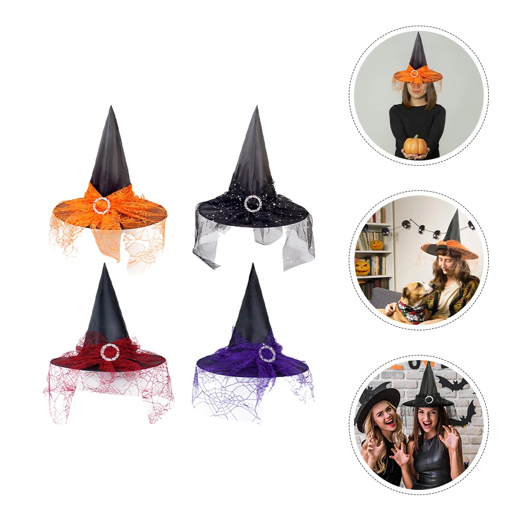 4 Pcs Witch Hat Party Halloween Photo Prop Accessory Has Make up Decoration Decorations Supplies Cloth Accessories Miss
4 Pcs Witch Hat Party Halloween Photo Prop Accessory Has Make up Decoration Decorations Supplies Cloth Accessories Miss