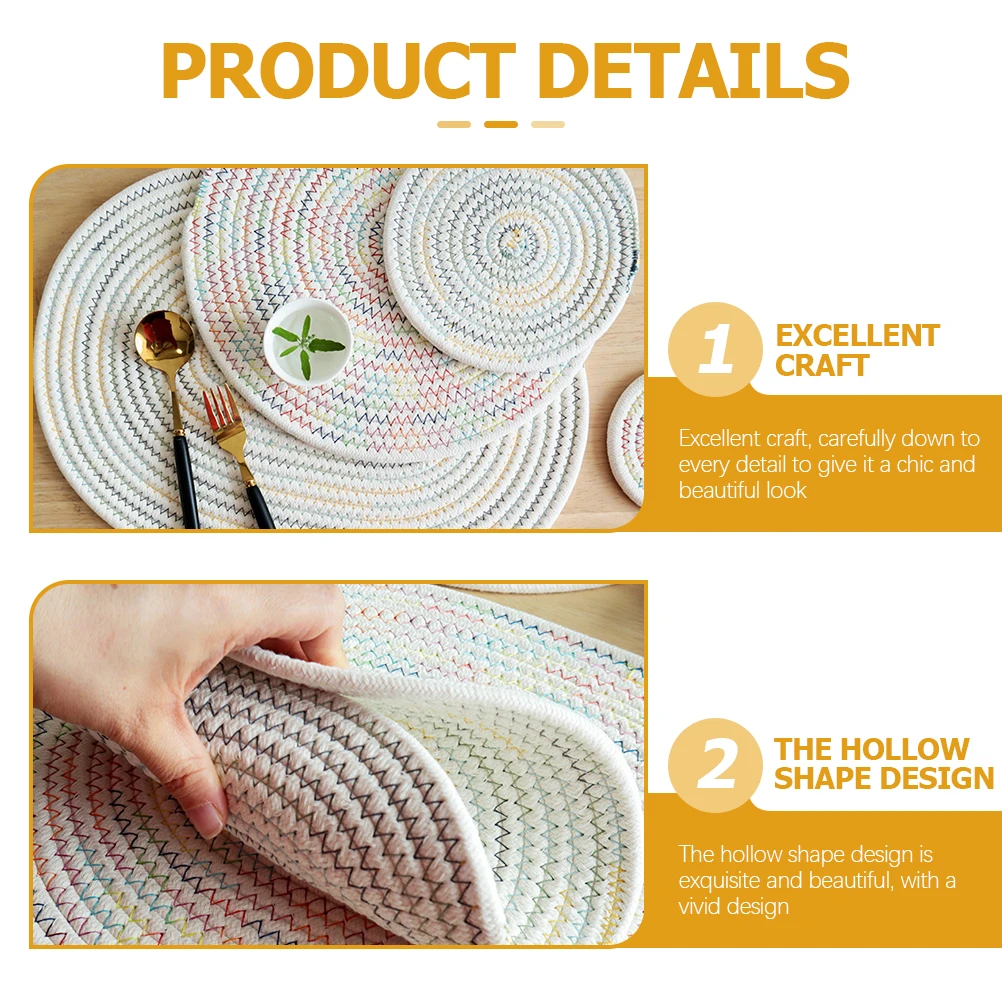 3pcs Cotton Rope Insulation Pads 11cm Red Coasters Absorbent Woven Macrame Desk Farmhouse Coffee Table Mat Cup
3pcs Cotton Rope Insulation Pads 11cm Red Coasters Absorbent Woven Macrame Desk Farmhouse Coffee Table Mat Cup