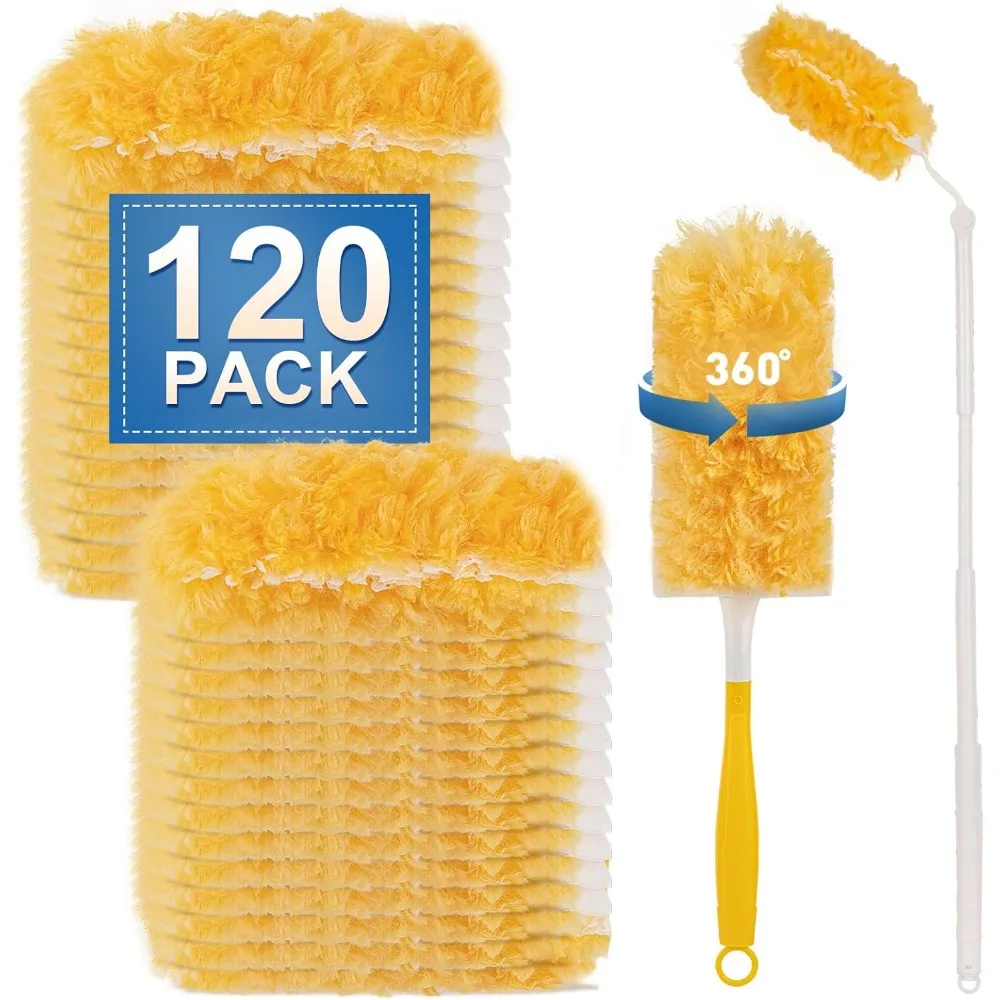 Extra Long Disposable Duster Kit 120 Refills 360 Degree Multi Surface Cleaning Tool with Extension Pole
Extra Long Disposable Duster Kit 120 Refills 360 Degree Multi Surface Cleaning Tool with Extension Pole