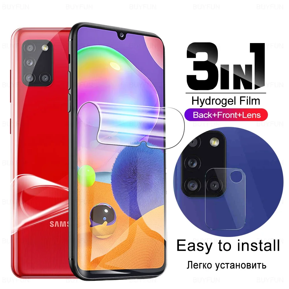 3in1 Screen Back Hydrogel Film On For Samsung Galaxy A31 M31 M31s M A3 A 3 1 31 S 31s Camera Lens Protector Not Protective Glass
3in1 Screen Back Hydrogel Film On For Samsung Galaxy A31 M31 M31s M A3 A 3 1 31 S 31s Camera Lens Protector Not Protective Glass