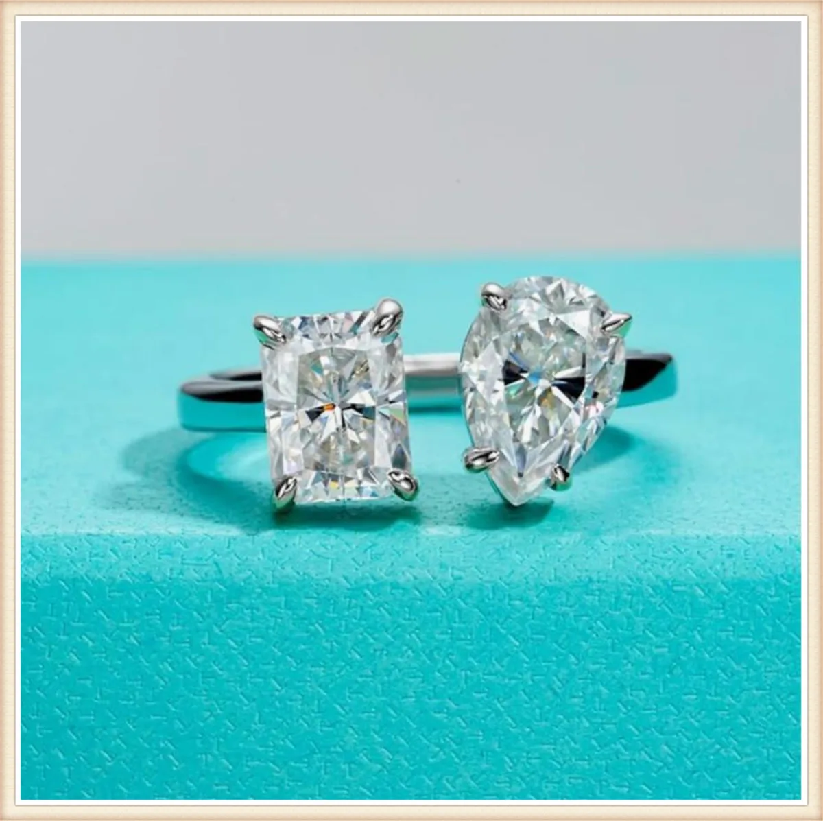 18K Solid Real Gold Lab Grow Diamond Water Drop shaped Raydean 2 stone 11 carat wedding ring Female CVD/HPHT synthetic diamond
18K Solid Real Gold Lab Grow Diamond Water Drop shaped Raydean 2 stone 11 carat wedding ring Female CVD/HPHT synthetic diamond