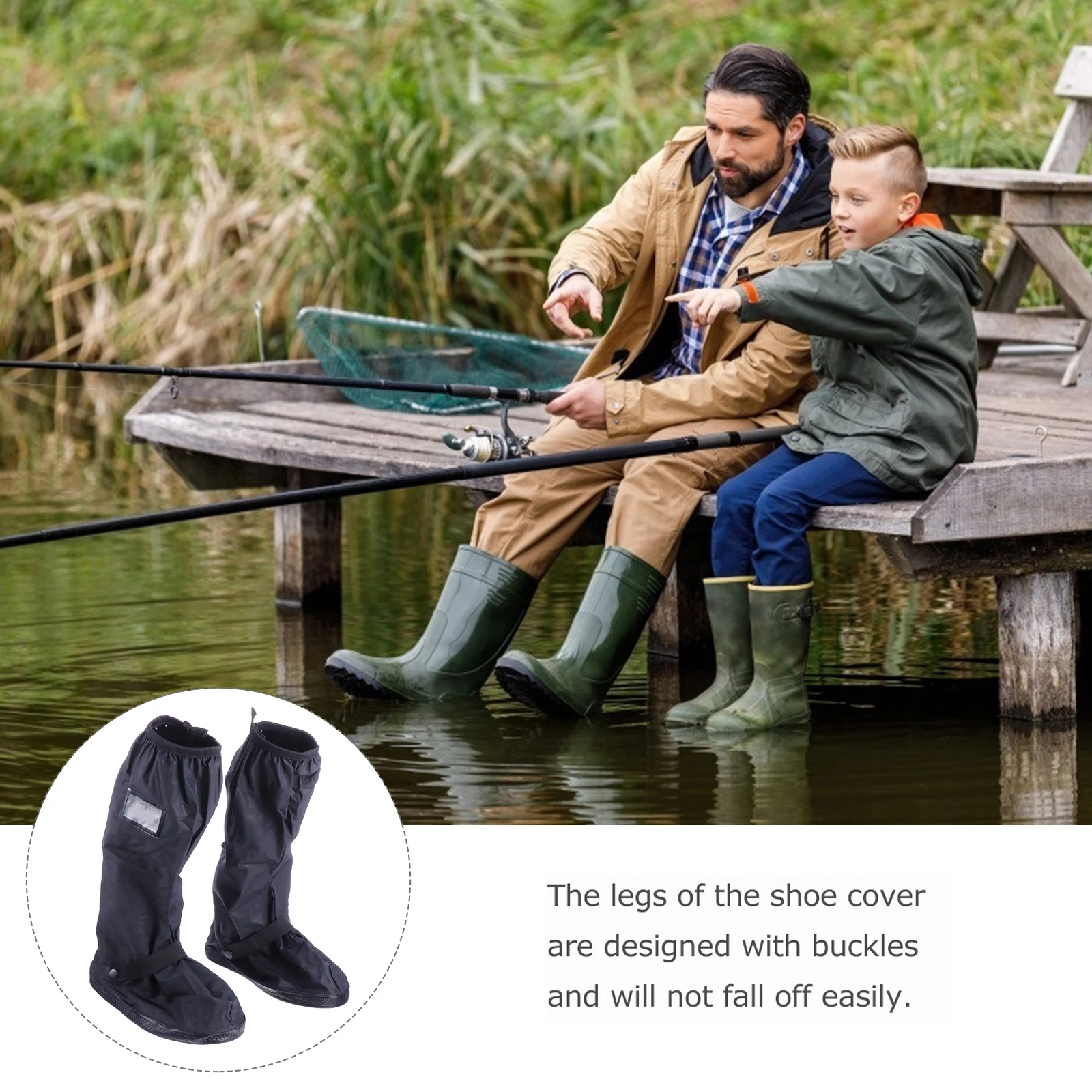 1Pair Waterproof PVC Shoe Covers Protective Thickened Overshoes Anti-Slip for Cycling Fishing Riding Outdoor Activities 
1Pair Waterproof PVC Shoe Covers Protective Thickened Overshoes Anti-Slip for Cycling Fishing Riding Outdoor Activities