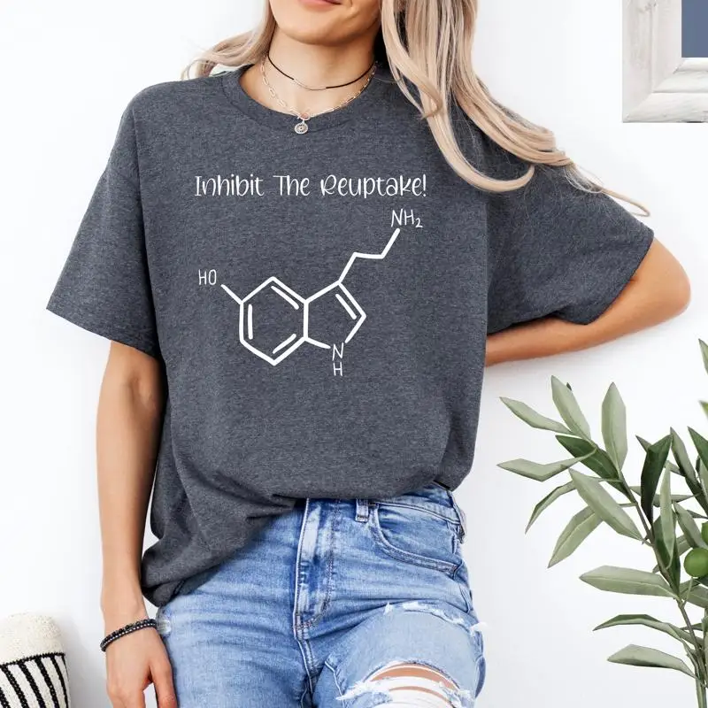 Serotonin Shirt Ssri Molecule Inhibit The Reuptake Mental Health Neurotransmitter Pharmacy Tee
Serotonin Shirt Ssri Molecule Inhibit The Reuptake Mental Health Neurotransmitter Pharmacy Tee