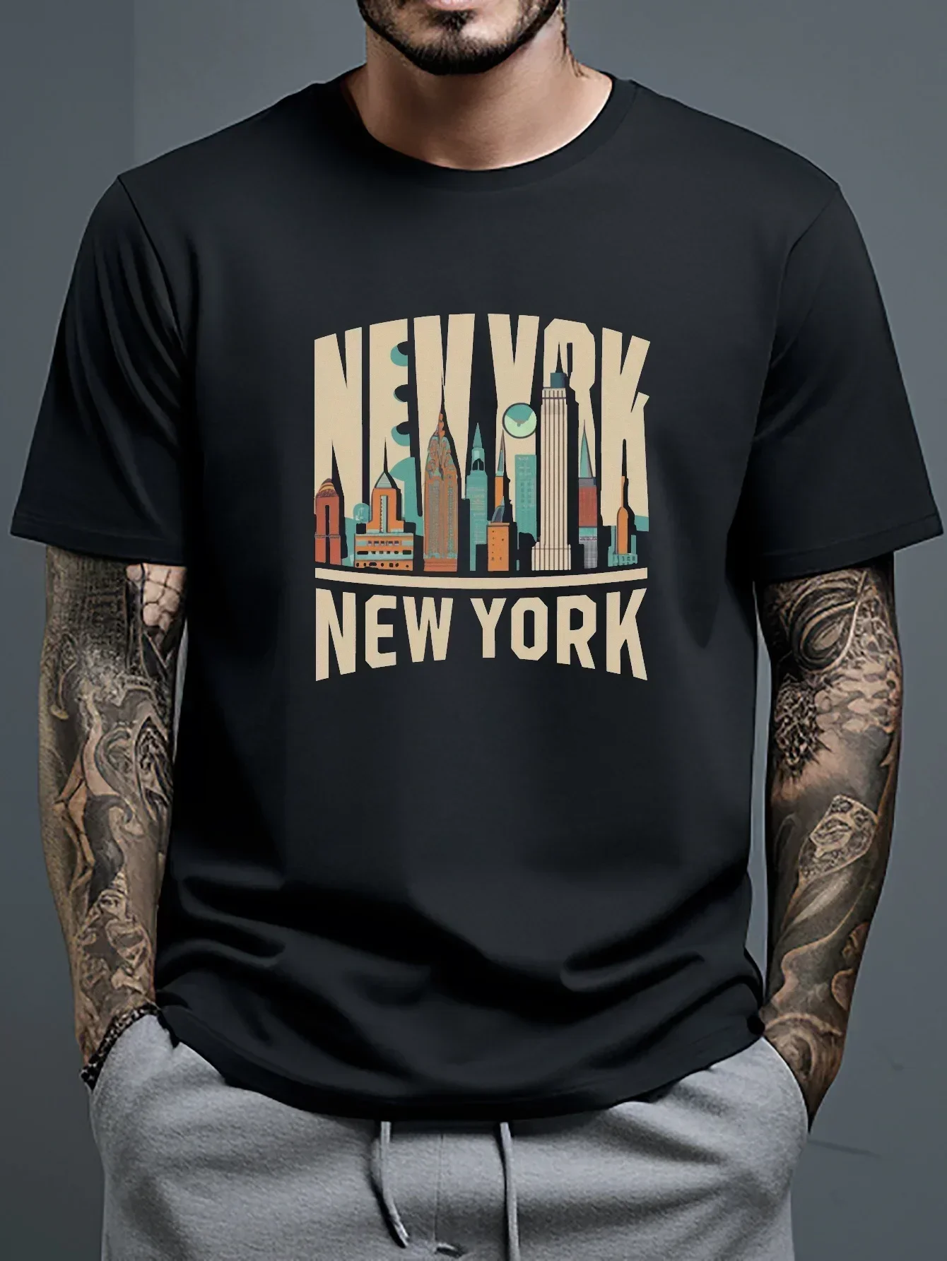 Fashion Casual Printed Men's casual 100% cotton Short sleeve Spring Summer Outdoor Brother top T-shirt
Fashion Casual Printed Men's casual 100% cotton Short sleeve Spring Summer Outdoor Brother top T-shirt