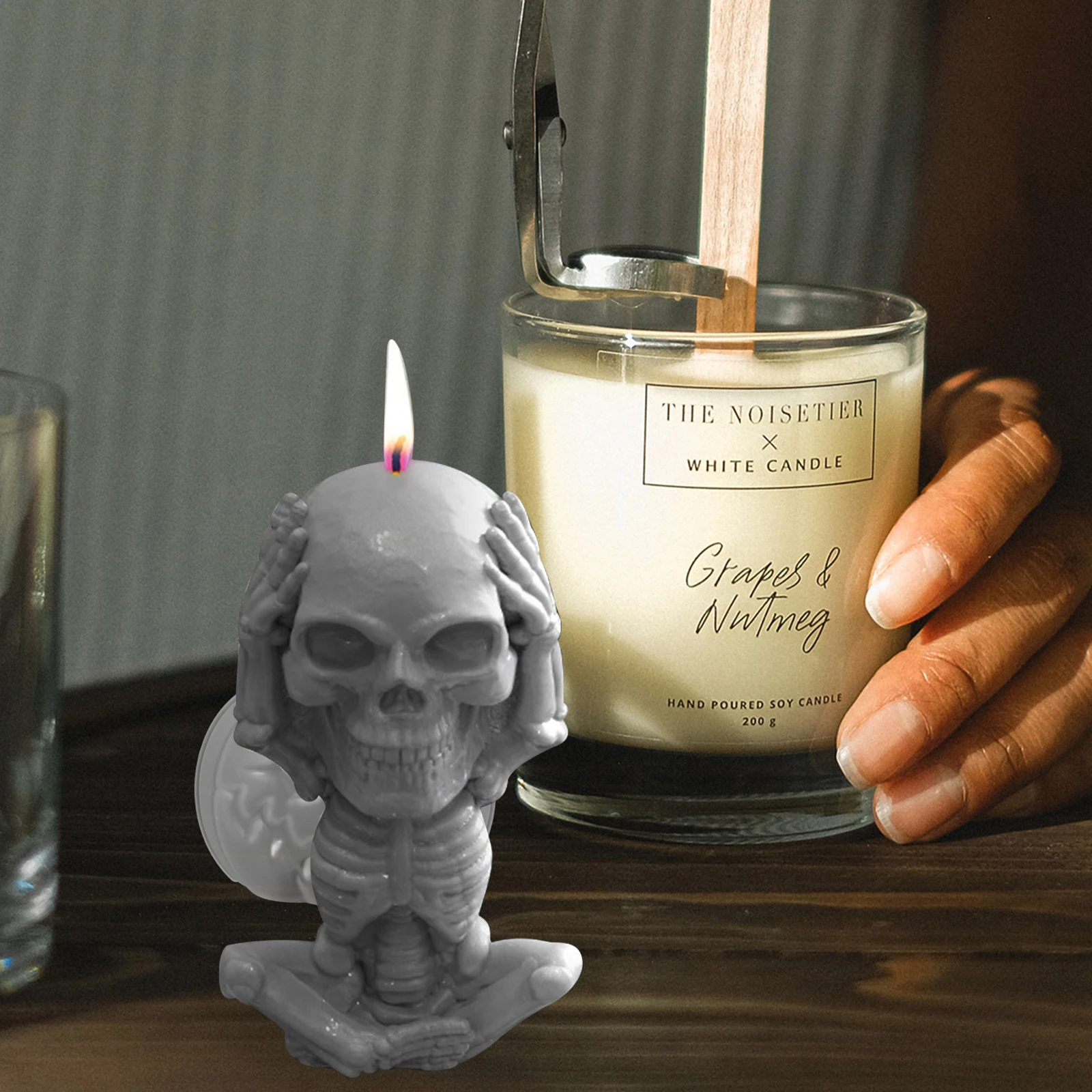 3D Skull Silicone Mold Halloween Wax Molds For Scented Candles Soaps Crafts Resin Casting Easy Demould
3D Skull Silicone Mold Halloween Wax Molds For Scented Candles Soaps Crafts Resin Casting Easy Demould