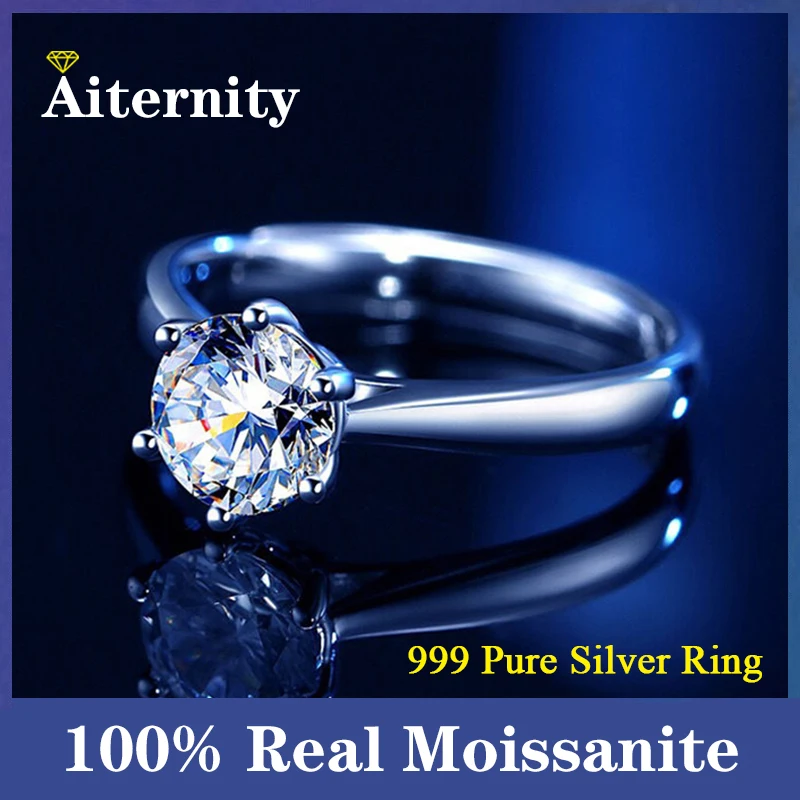 Classic 6 Prong Diamond Ring D Color 1ct Moissanite VVS Round Cut Lab Diamond Ring for Women Engagement Wedding Band Jewelry
Classic 6 Prong Diamond Ring D Color 1ct Moissanite VVS Round Cut Lab Diamond Ring for Women Engagement Wedding Band Jewelry
