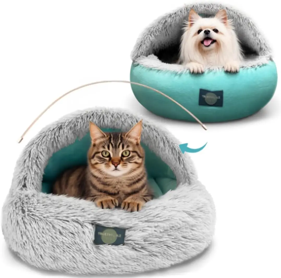 Кровать для кошек Trustytailz для домашних кошек и собак, кровать с чехлом с капюшоном, каркас в пещере, уютная кровать для домашних животных с уголоком для собак или кошек,
Кровать для кошек Trustytailz для домашних кошек и собак, кровать с чехлом с капюшоном, каркас в пещере, уютная кровать для домашних животных с уголоком для собак или кошек,