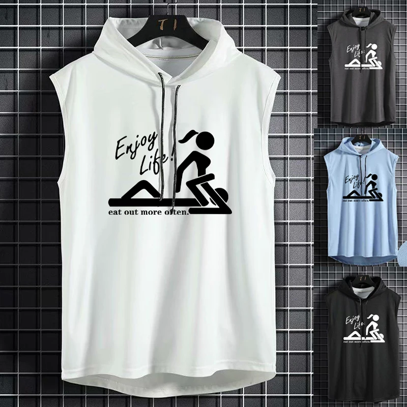 Men's Workout Hoodie Tank Top Sleeveless Get Fit Hooded Cut Off Shirt Lace-up Bodybuilding Muscle T Shirts
Men's Workout Hoodie Tank Top Sleeveless Get Fit Hooded Cut Off Shirt Lace-up Bodybuilding Muscle T Shirts