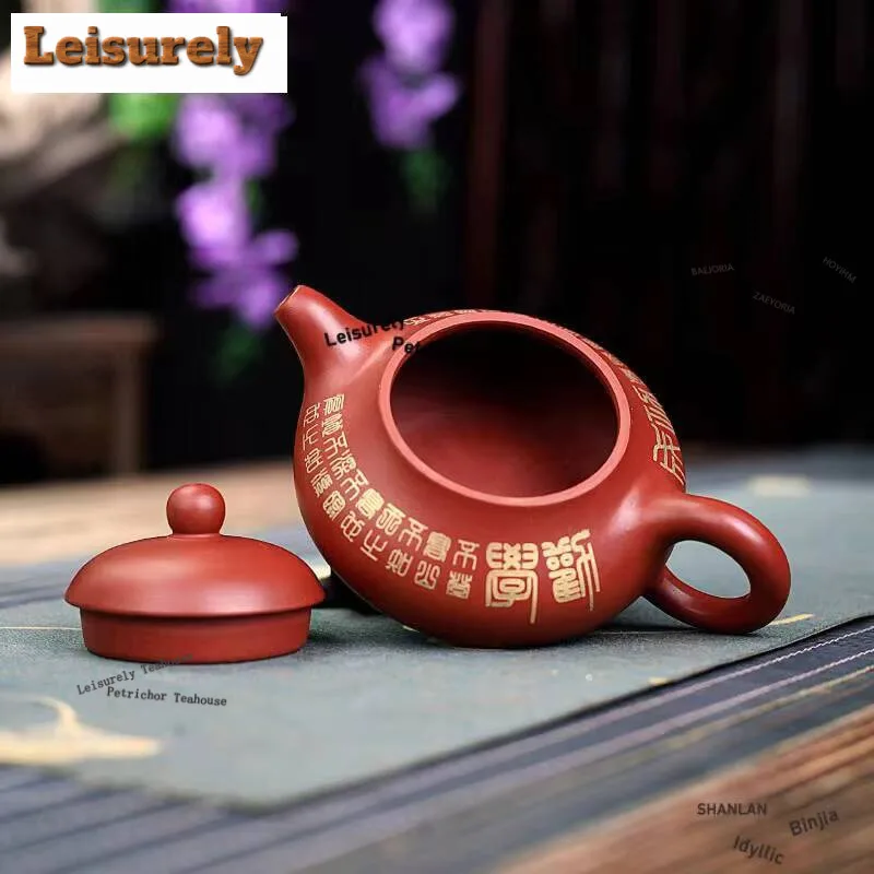 220Ml Boutique Yixing Purple Clay Teapots Handmade Gold Tracing Pot Raw Ore Dahongpao Mud Kettle Zisha Tea Set Drinkware Craft
220Ml Boutique Yixing Purple Clay Teapots Handmade Gold Tracing Pot Raw Ore Dahongpao Mud Kettle Zisha Tea Set Drinkware Craft