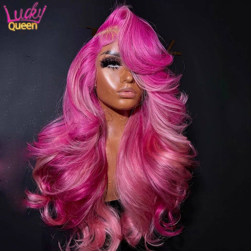 613 Colorful Wigs 180Density Light Pink Highlights Pre Plucked 13X4 13X6 Human Hair Frontal Brazilian Transparent Lace For Women
613 Colorful Wigs 180Density Light Pink Highlights Pre Plucked 13X4 13X6 Human Hair Frontal Brazilian Transparent Lace For Women