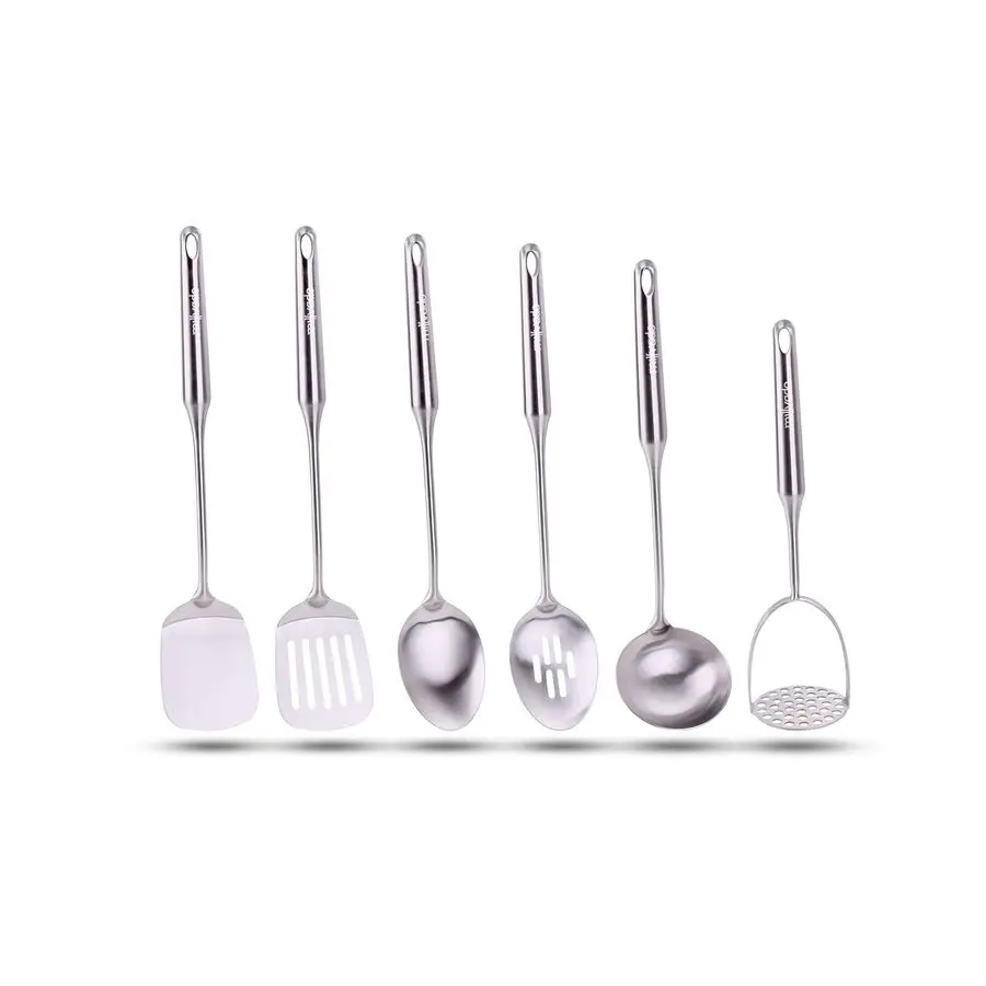 Steel Kitchen Utensil Set, Cooking Utensils, Set of 6 Kitchen Tools, Solid Spoon, Slotted Spoon, Solid Turner, Slotted Turner, S
Steel Kitchen Utensil Set, Cooking Utensils, Set of 6 Kitchen Tools, Solid Spoon, Slotted Spoon, Solid Turner, Slotted Turner, S