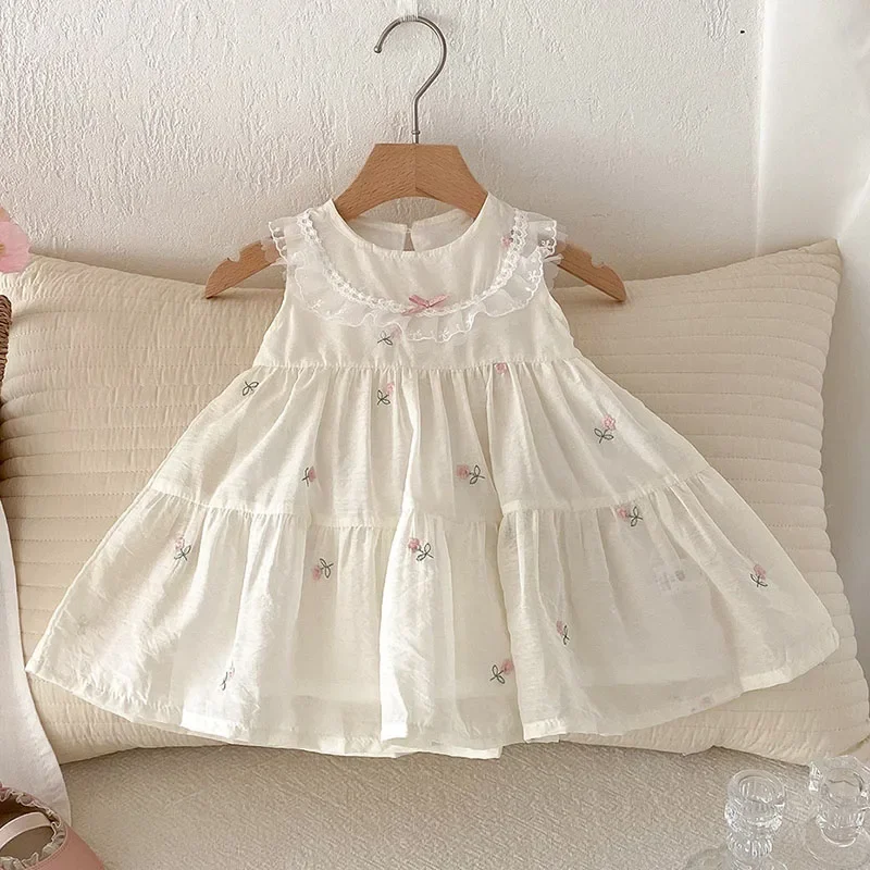 2025 New Summer Infant Baby Girls Princess Dresses Sleeveless Cotton Embroidery Toddler Baby Girls Birthday Party Wedding Dress
2025 New Summer Infant Baby Girls Princess Dresses Sleeveless Cotton Embroidery Toddler Baby Girls Birthday Party Wedding Dress