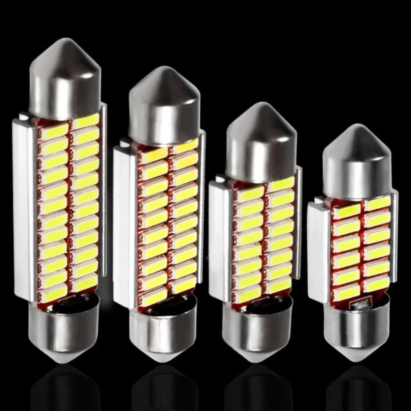Car led roof light cnabus double tip 4014 31/36/39/41mm decoding reading light, license plate light
Car led roof light cnabus double tip 4014 31/36/39/41mm decoding reading light, license plate light
