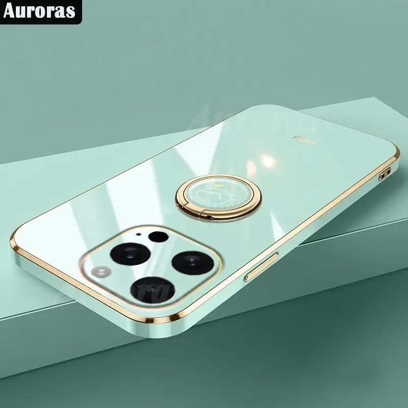 Plating Square Ring Holder Phone Case For iPhone 16 Plus 16Pro Soft Luxury Silicone Stand Back Cover On iPhone 16 Pro Max 16Pro
Plating Square Ring Holder Phone Case For iPhone 16 Plus 16Pro Soft Luxury Silicone Stand Back Cover On iPhone 16 Pro Max 16Pro