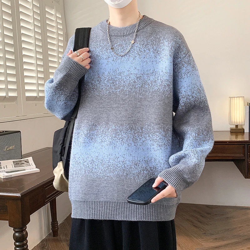 Мужской вязаный свитер свободного кроя с круглым вырезом, однотонный, повседневный, из полиэстера, с длинными рукавами, теплый, утолщенный, осенне-зимний
Мужской вязаный свитер свободного кроя с круглым вырезом, однотонный, повседневный, из полиэстера, с длинными рукавами, теплый, утолщенный, осенне-зимний