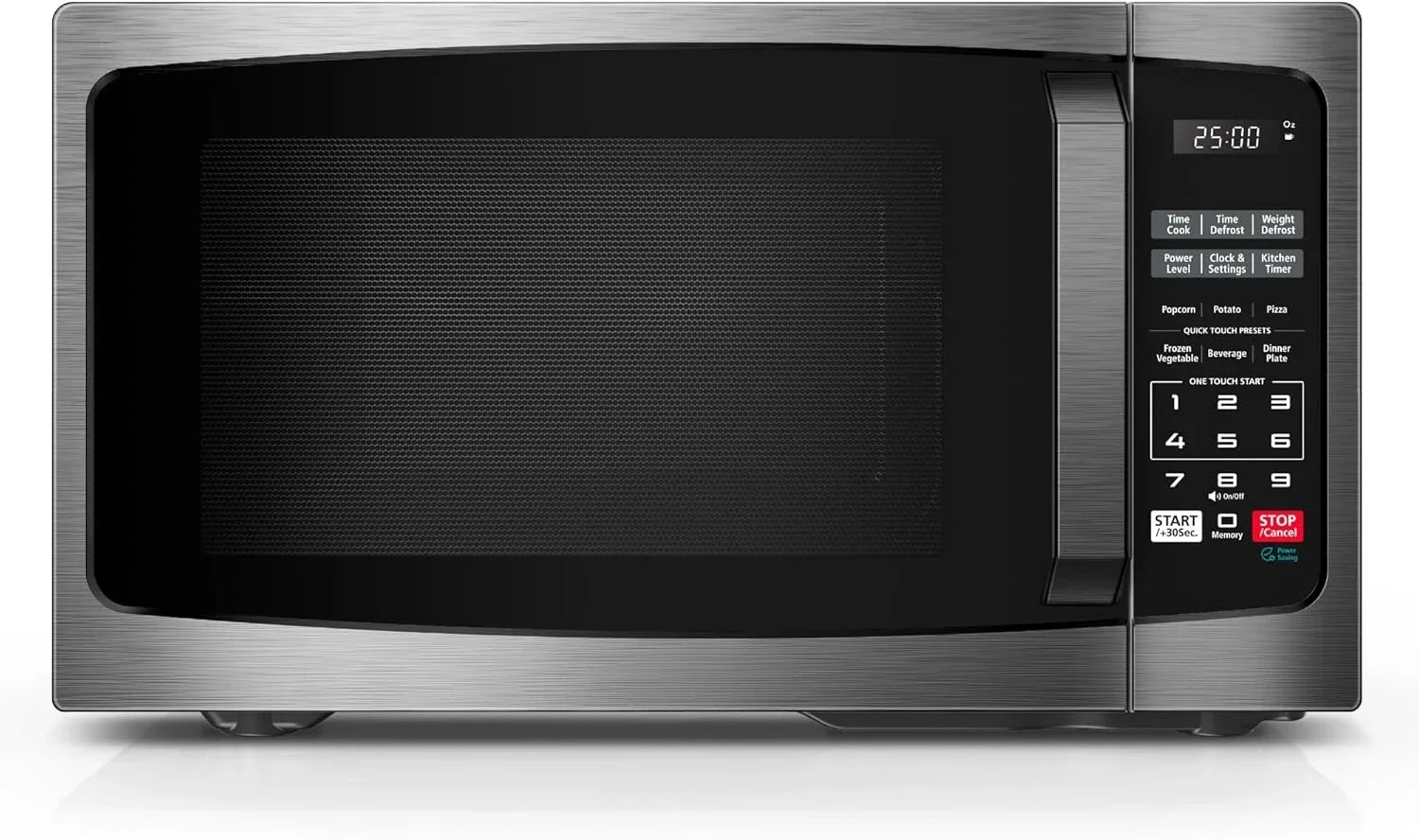 ML-EM09PA(BS) Small Microwave Oven with 6 Auto Menus, 0.9 Cu Ft, 10.6 Inch Removable Turntable, 900W, Black Stainless Steel 
ML-EM09PA(BS) Small Microwave Oven with 6 Auto Menus, 0.9 Cu Ft, 10.6 Inch Removable Turntable, 900W, Black Stainless Steel