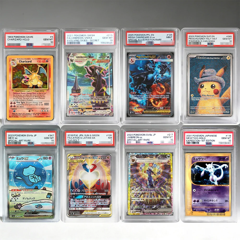 DIY PTCG Rating Card CHARIZARD UMBREON MEW LATIOS&LATIAS MEWTWO Collection Card High Quality Replica Card Anime Toy Gift
DIY PTCG Rating Card CHARIZARD UMBREON MEW LATIOS&LATIAS MEWTWO Collection Card High Quality Replica Card Anime Toy Gift