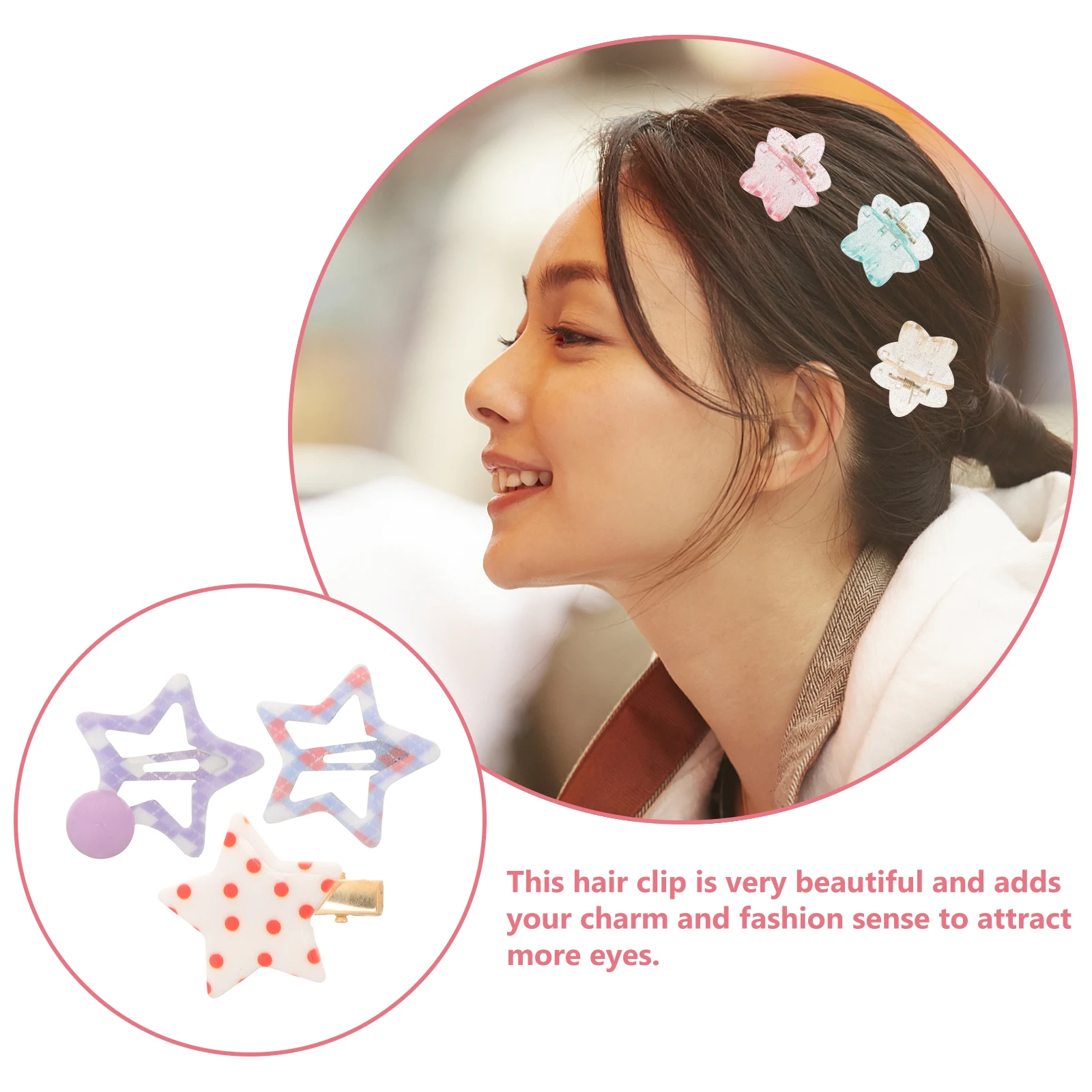 5pcs Claw Hair Clips Colorful Mini Star Shape Resin Accessories for Girls Bangs Everyday Stylish Trendy Lightweight
5pcs Claw Hair Clips Colorful Mini Star Shape Resin Accessories for Girls Bangs Everyday Stylish Trendy Lightweight