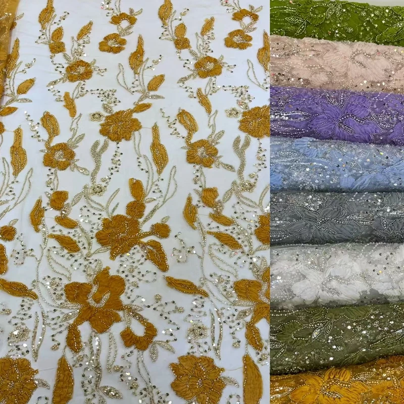 Latest Luxury Sequins Pearls Bridal Beaded Lace Fabric High Quality African Nigerian Lace Fabric TS2850
Latest Luxury Sequins Pearls Bridal Beaded Lace Fabric High Quality African Nigerian Lace Fabric TS2850