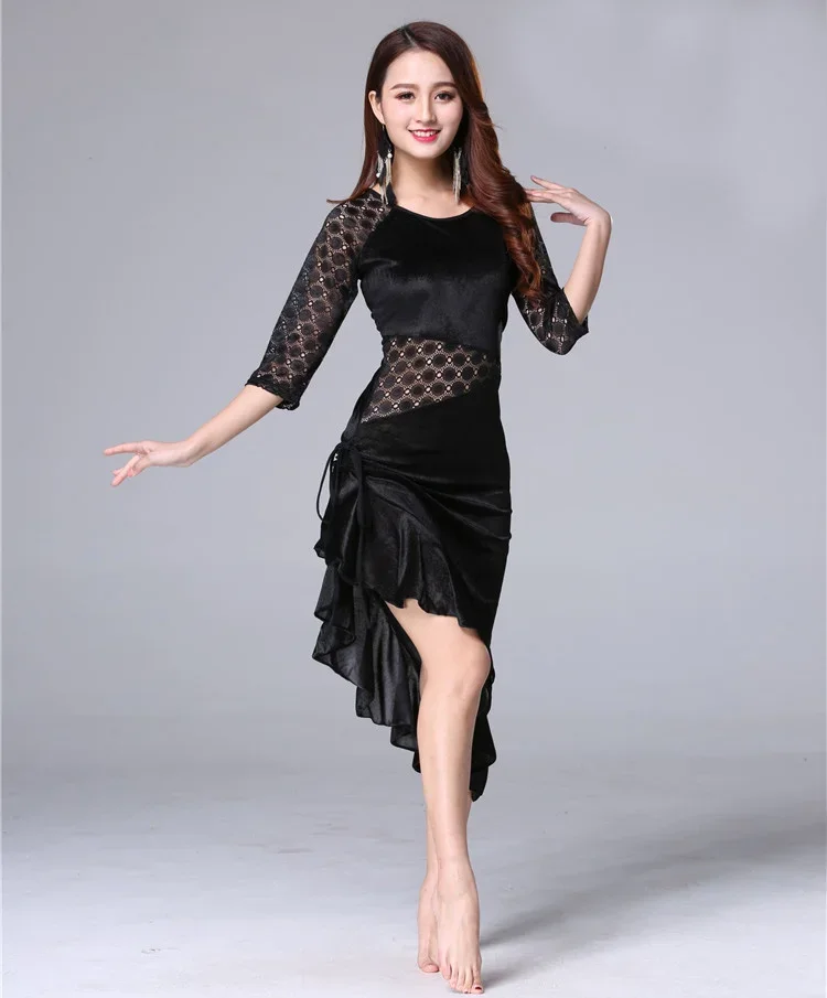 New Women Dance Wear Ballroom Dress Samba Costume Sexy Party Dresses Floral Lace One-piece Latin Dress Velvet
New Women Dance Wear Ballroom Dress Samba Costume Sexy Party Dresses Floral Lace One-piece Latin Dress Velvet