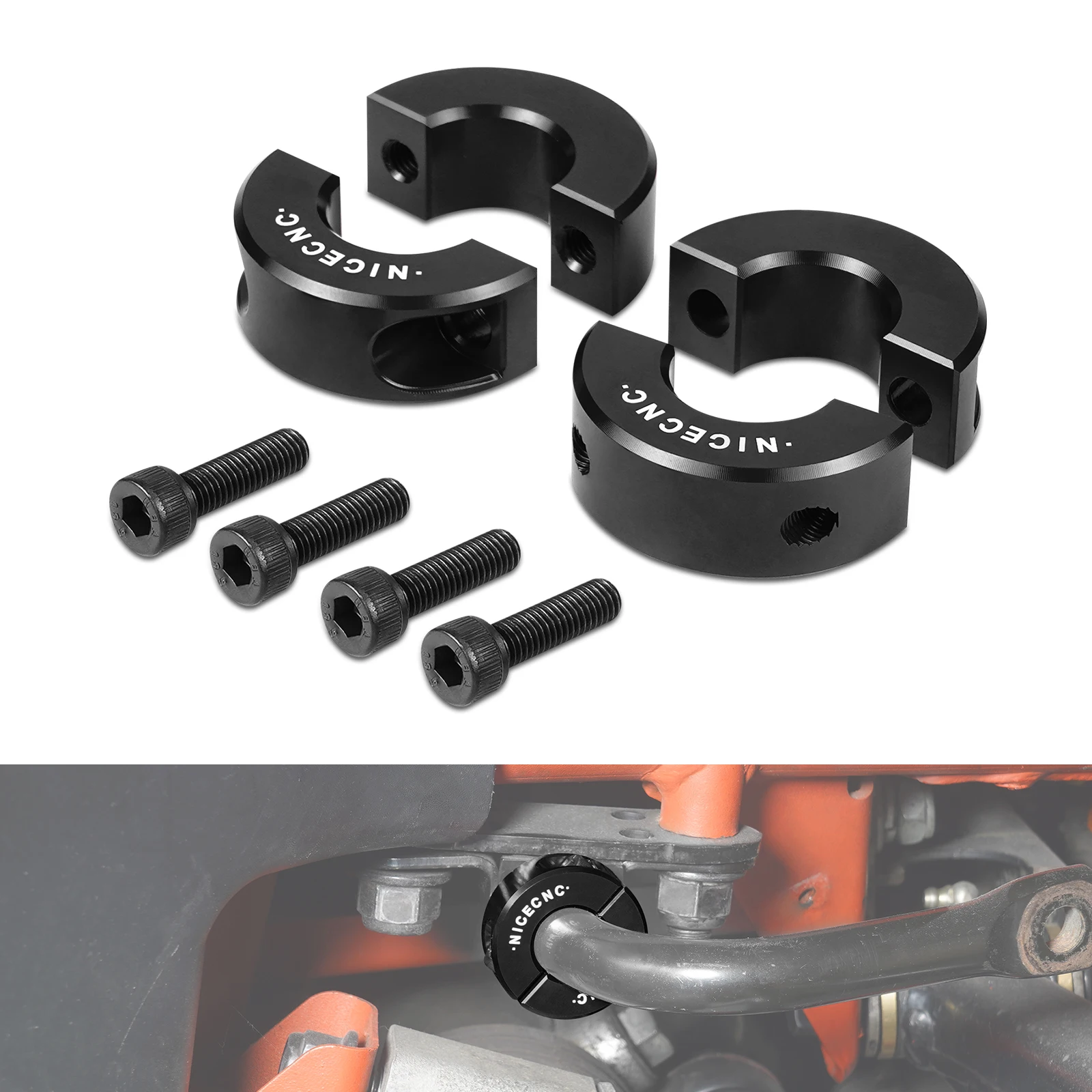 NICECNC UTV X3 Front Sway Bar Clamping Collar For Can-Am Maverick X3 2017-2021 Reducing Annoying Sway Bar Noise
NICECNC UTV X3 Front Sway Bar Clamping Collar For Can-Am Maverick X3 2017-2021 Reducing Annoying Sway Bar Noise