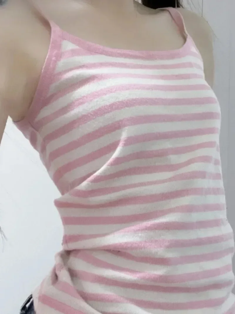Y2K Women Korean Kawaii Pink Summer Crop Tops Casual Sexy Tanks Fashion Striped Sweet Vest Slim Fit Sleeveless Camis Clothing
Y2K Women Korean Kawaii Pink Summer Crop Tops Casual Sexy Tanks Fashion Striped Sweet Vest Slim Fit Sleeveless Camis Clothing