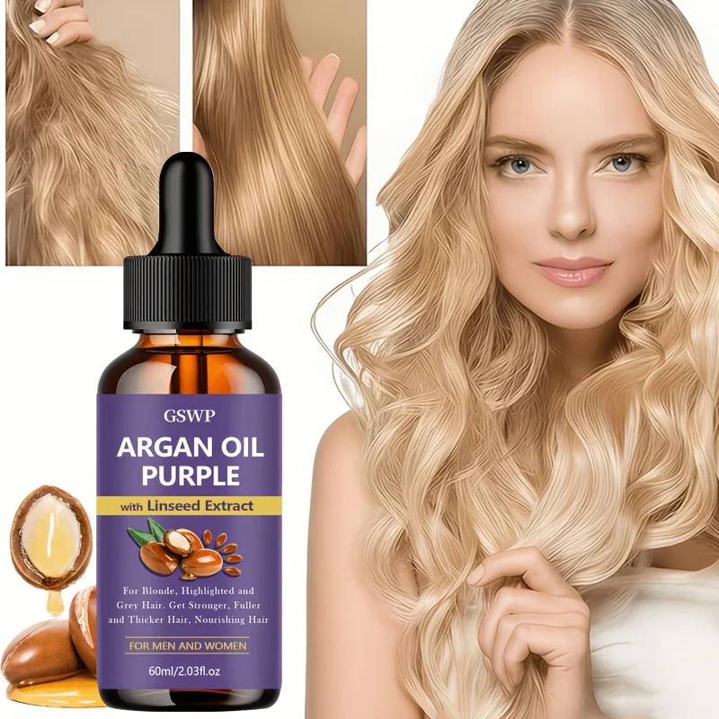 GSWP Purple Argan Oil, Non-Greasy Texture That Instantly Tames Frizz,Repair smooth and permed damaged hair. 60/120ml
GSWP Purple Argan Oil, Non-Greasy Texture That Instantly Tames Frizz,Repair smooth and permed damaged hair. 60/120ml