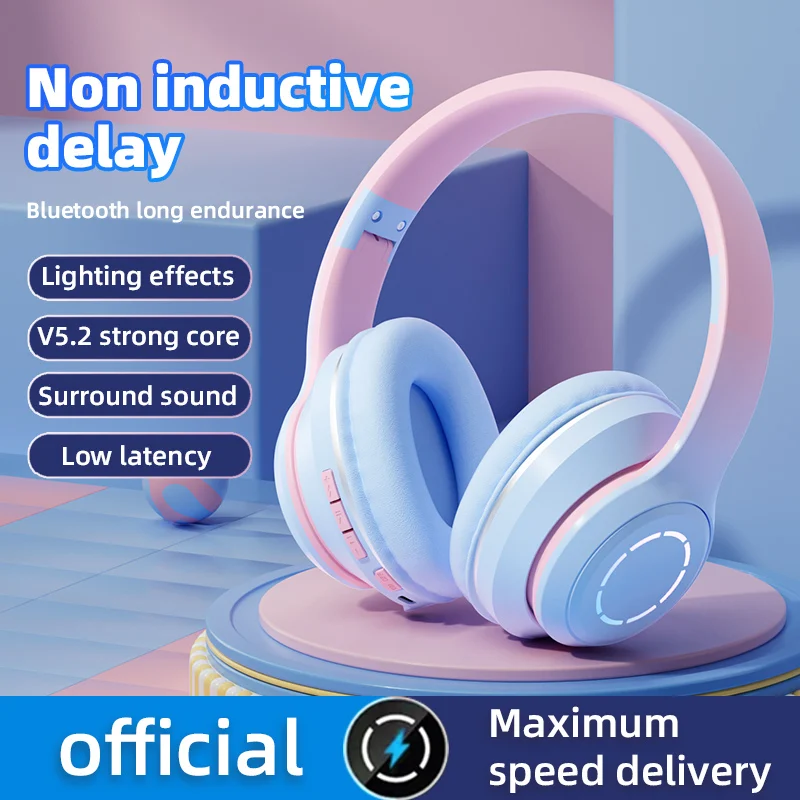 Bluetooth Earphones Over-ear Foldable Computer RGB Light Wireless Headphones Noise Cancellation HIFI Stereo Gaming Headset
Bluetooth Earphones Over-ear Foldable Computer RGB Light Wireless Headphones Noise Cancellation HIFI Stereo Gaming Headset