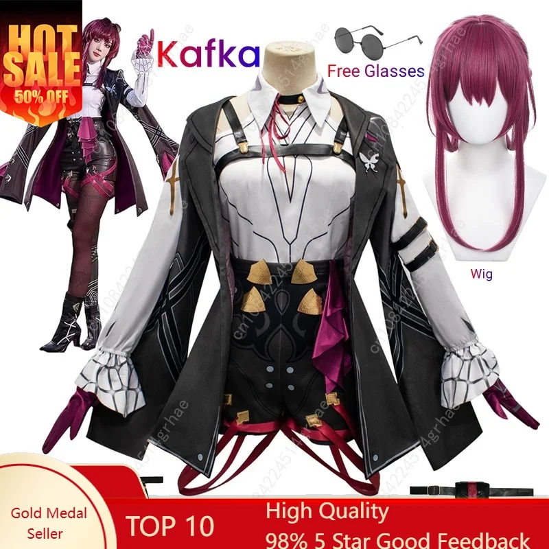 Honkai Star Rail Cosplay Costume Honkai Kafka Cosplay Costume Helloween Party Suit with Wig Kafka Outfit Uniform
Honkai Star Rail Cosplay Costume Honkai Kafka Cosplay Costume Helloween Party Suit with Wig Kafka Outfit Uniform