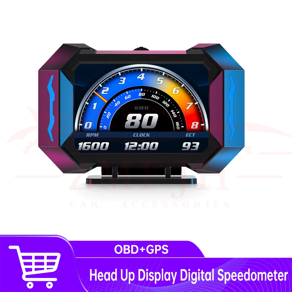 P25 Проекционный дисплей OBD + GPS Двойная система Автомобильный аксессуар Бортовой компьютер со спидометром Расход топлива Автоматический счетчик Монитор
P25 Проекционный дисплей OBD + GPS Двойная система Автомобильный аксессуар Бортовой компьютер со спидометром Расход топлива Автоматический счетчик Монитор