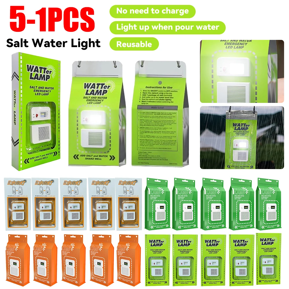 1-5X LED Salt Water Lights Waterproof Portable Camping Emergency Lamp Reusable Travel Supplies for Night Fishing Equipment
1-5X LED Salt Water Lights Waterproof Portable Camping Emergency Lamp Reusable Travel Supplies for Night Fishing Equipment