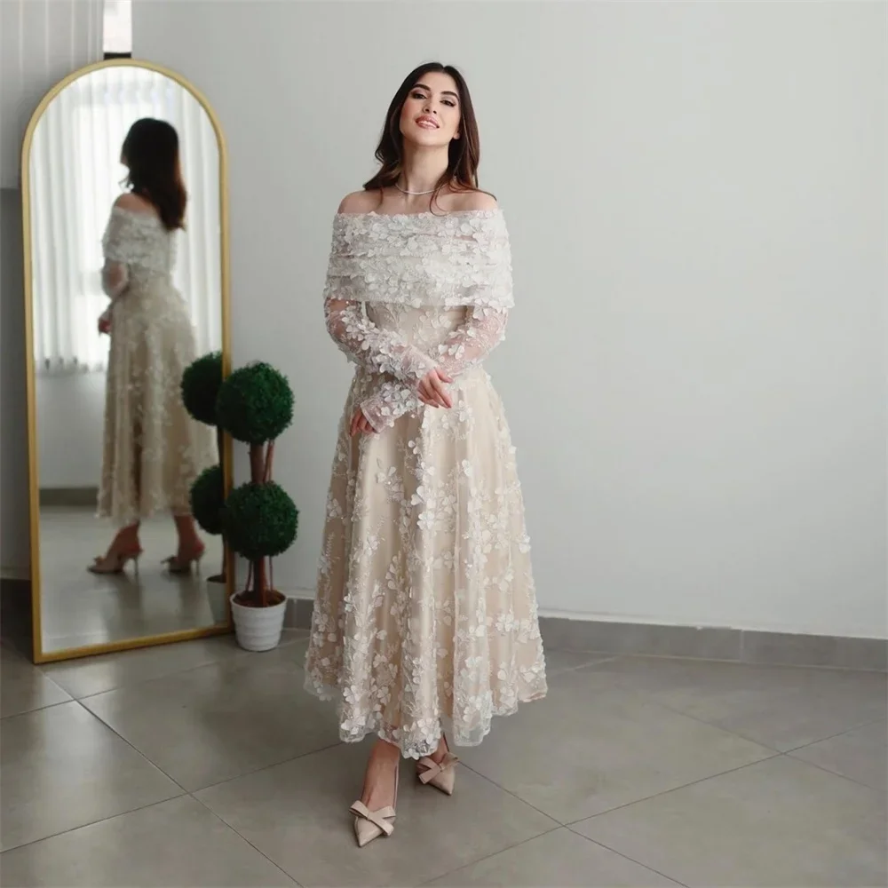 Customized Prom Dress Formal Dearin Off-the-shoulder A-line Ankle Length Skirts Draped Tulle Layered Applique Bespoke Occasion D
Customized Prom Dress Formal Dearin Off-the-shoulder A-line Ankle Length Skirts Draped Tulle Layered Applique Bespoke Occasion D
