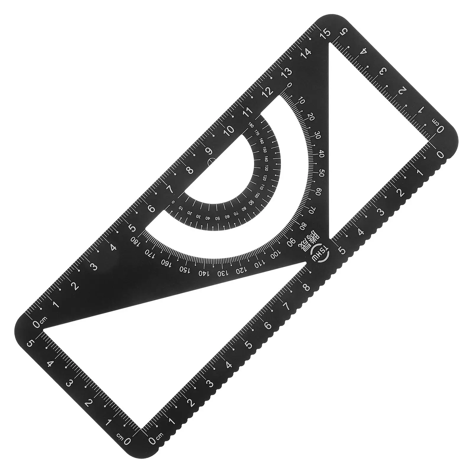 Multipurpose Metal Ruler Black Aluminum Straightedge Protractor Triangle Scale Drawing Tools for Artists Students Office
Multipurpose Metal Ruler Black Aluminum Straightedge Protractor Triangle Scale Drawing Tools for Artists Students Office