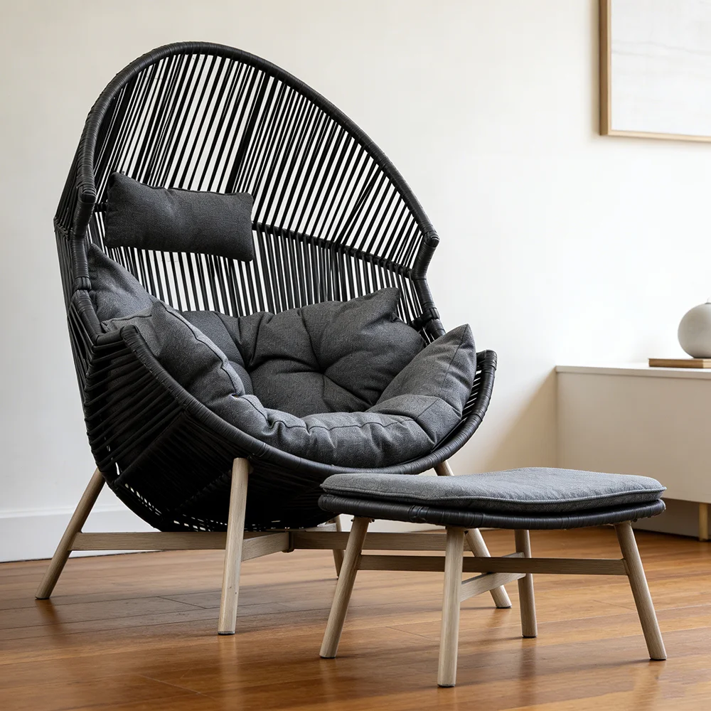 Outdoor Modern Luxury Leisure Garden Swing Chair Aluminum Wicker Patio Egg Chair Indoor Living Room Backyard Grey
Outdoor Modern Luxury Leisure Garden Swing Chair Aluminum Wicker Patio Egg Chair Indoor Living Room Backyard Grey
