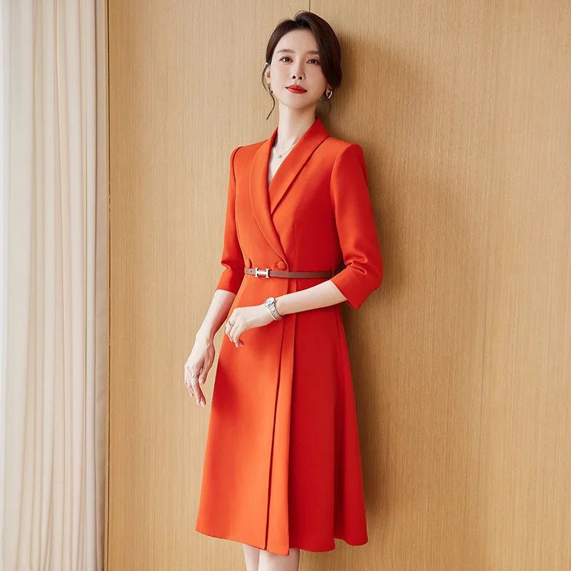 Formal Suit Dress Women Autumn New Fashion Temperament Goddess Style Waist Slimming Professional Suit Skirt Clothing Workwear
Formal Suit Dress Women Autumn New Fashion Temperament Goddess Style Waist Slimming Professional Suit Skirt Clothing Workwear
