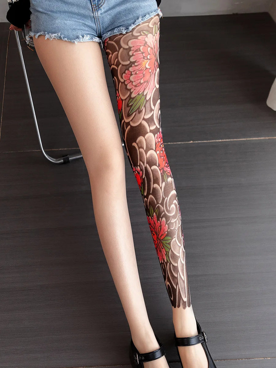 360deee Tattoo Printed Pantyhose 360 Degree Personalized Patterned Tights Nylon Fabric Women's Autumn Thin Leggings
360deee Tattoo Printed Pantyhose 360 Degree Personalized Patterned Tights Nylon Fabric Women's Autumn Thin Leggings