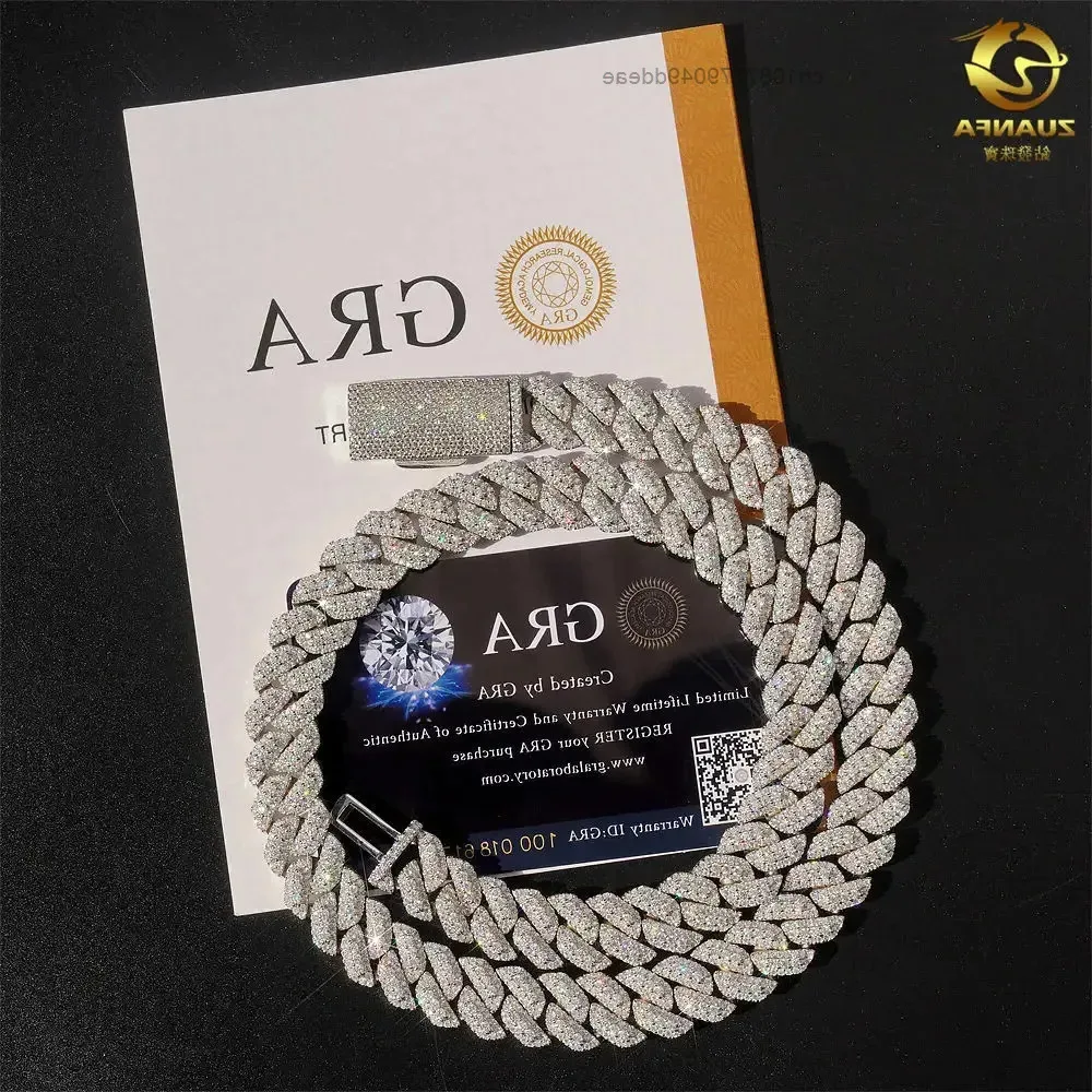 New Arrival Passed Diamond Tester 13mm 3rows S925 Silver Vvs Moissanite Chain Cuban Hip Hop Jewelry
New Arrival Passed Diamond Tester 13mm 3rows S925 Silver Vvs Moissanite Chain Cuban Hip Hop Jewelry