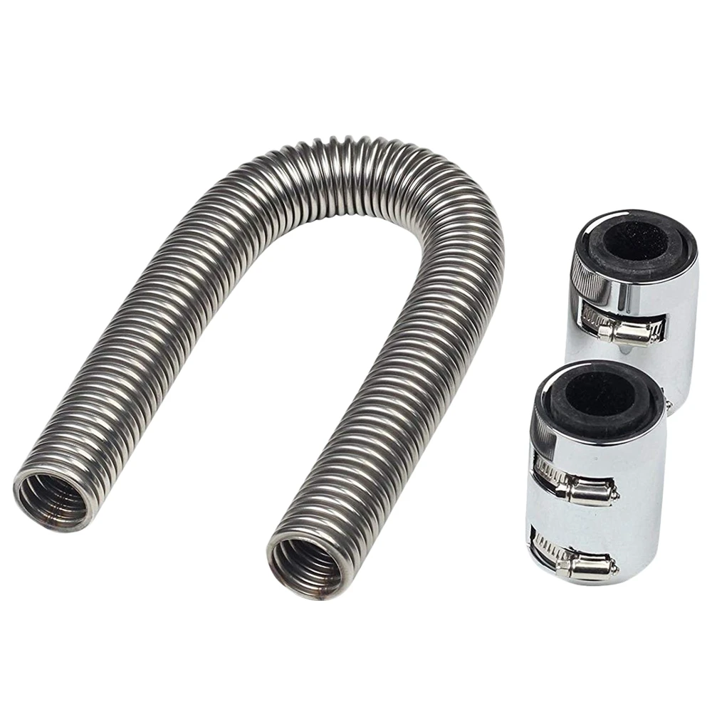 24 Inch Flexible Upper / Lower Radiator Hose Kit & Stainless Steel WITH/ Chrome Caps
24 Inch Flexible Upper / Lower Radiator Hose Kit & Stainless Steel WITH/ Chrome Caps