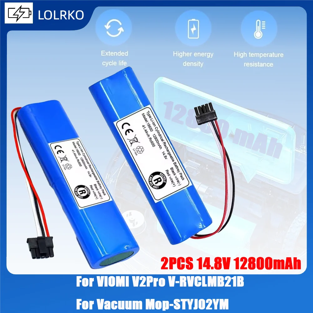 14.8V 12800mAh-3000mAh 100% New Original Battery Pack for VIOMI V2Pro V-RVCLMB21B STYJ02YM Robot Vacuum Cleaner
14.8V 12800mAh-3000mAh 100% New Original Battery Pack for VIOMI V2Pro V-RVCLMB21B STYJ02YM Robot Vacuum Cleaner
