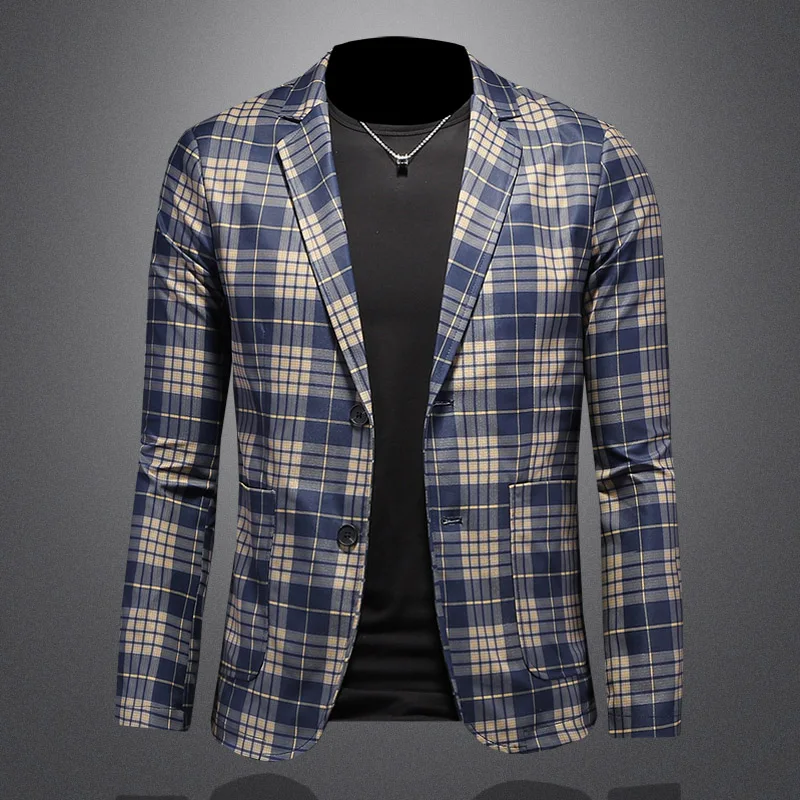 2025 Autumn Busin Casual Slim Fit Men's Plaid Suit Top Luxury Faionable Lightweight Regular Fit Urban Sle Long Sve
2025 Autumn Busin Casual Slim Fit Men's Plaid Suit Top Luxury Faionable Lightweight Regular Fit Urban Sle Long Sve