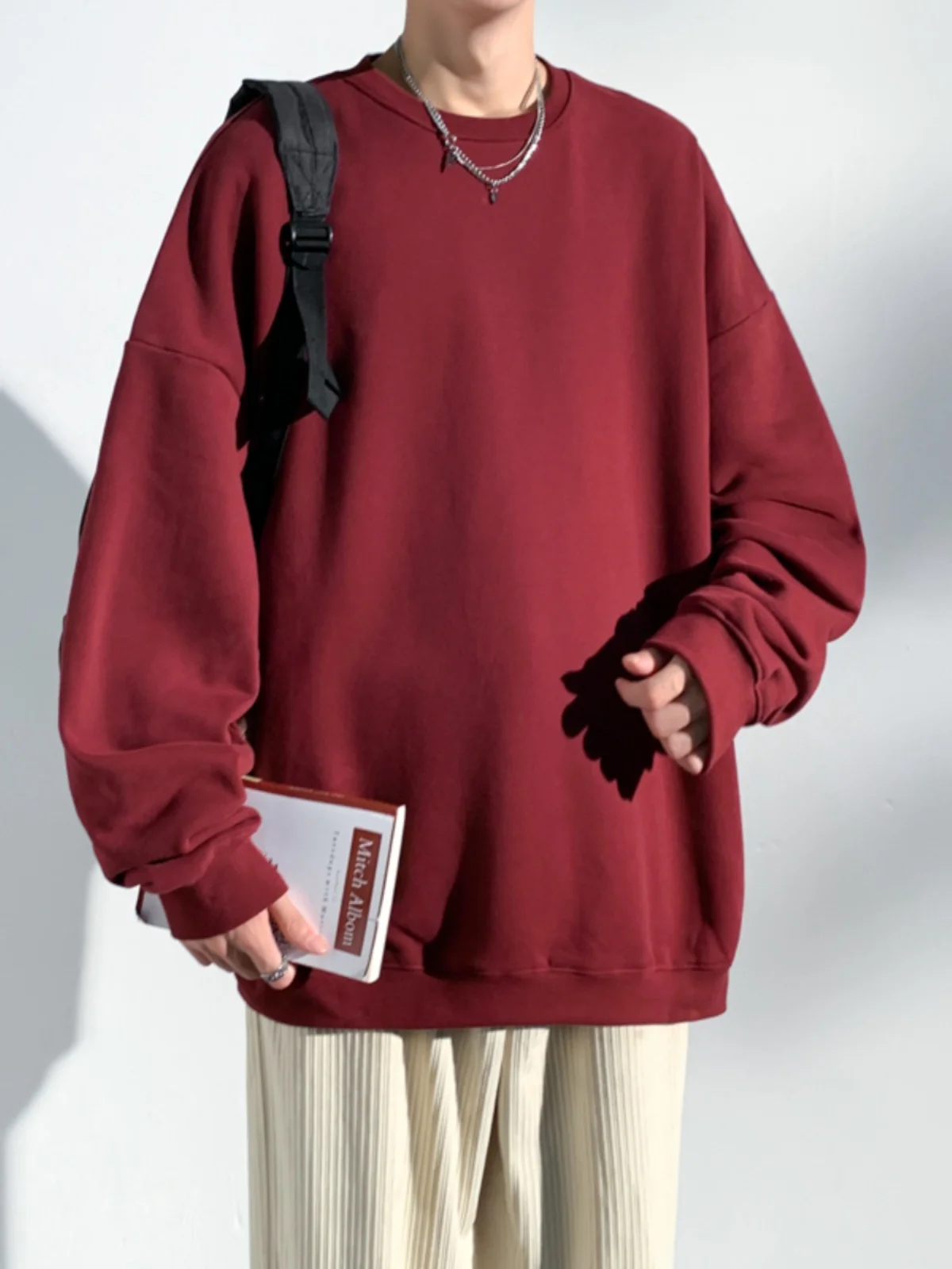 Red Wine Color Hoodl Long Sve round Ne Men's Sweatirt Japanese Sle Cleanfit Jaet Heavyweight American Sle T-s...
Red Wine Color Hoodl Long Sve round Ne Men's Sweatirt Japanese Sle Cleanfit Jaet Heavyweight American Sle T-s...