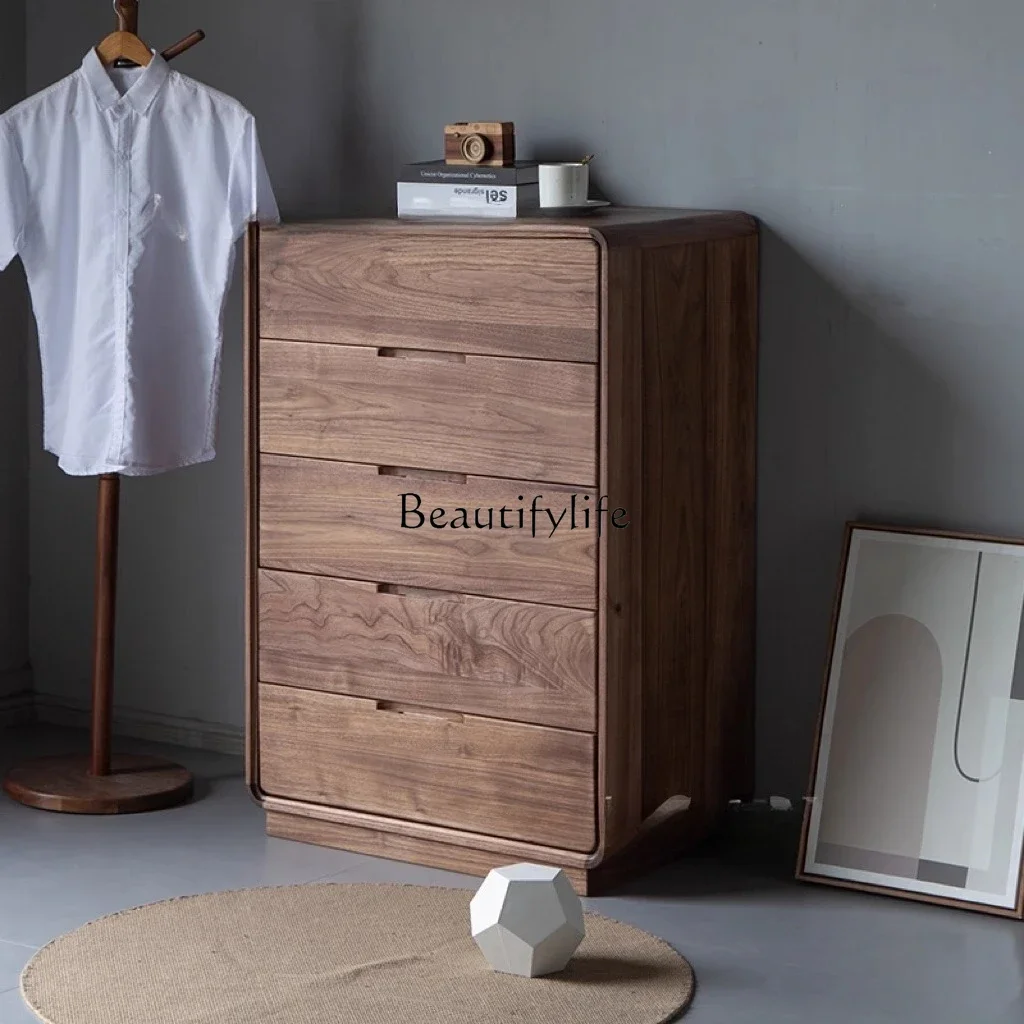 LD6North American black walnut solid wood simple modern drawer cabinet living room floor locker
LD6North American black walnut solid wood simple modern drawer cabinet living room floor locker