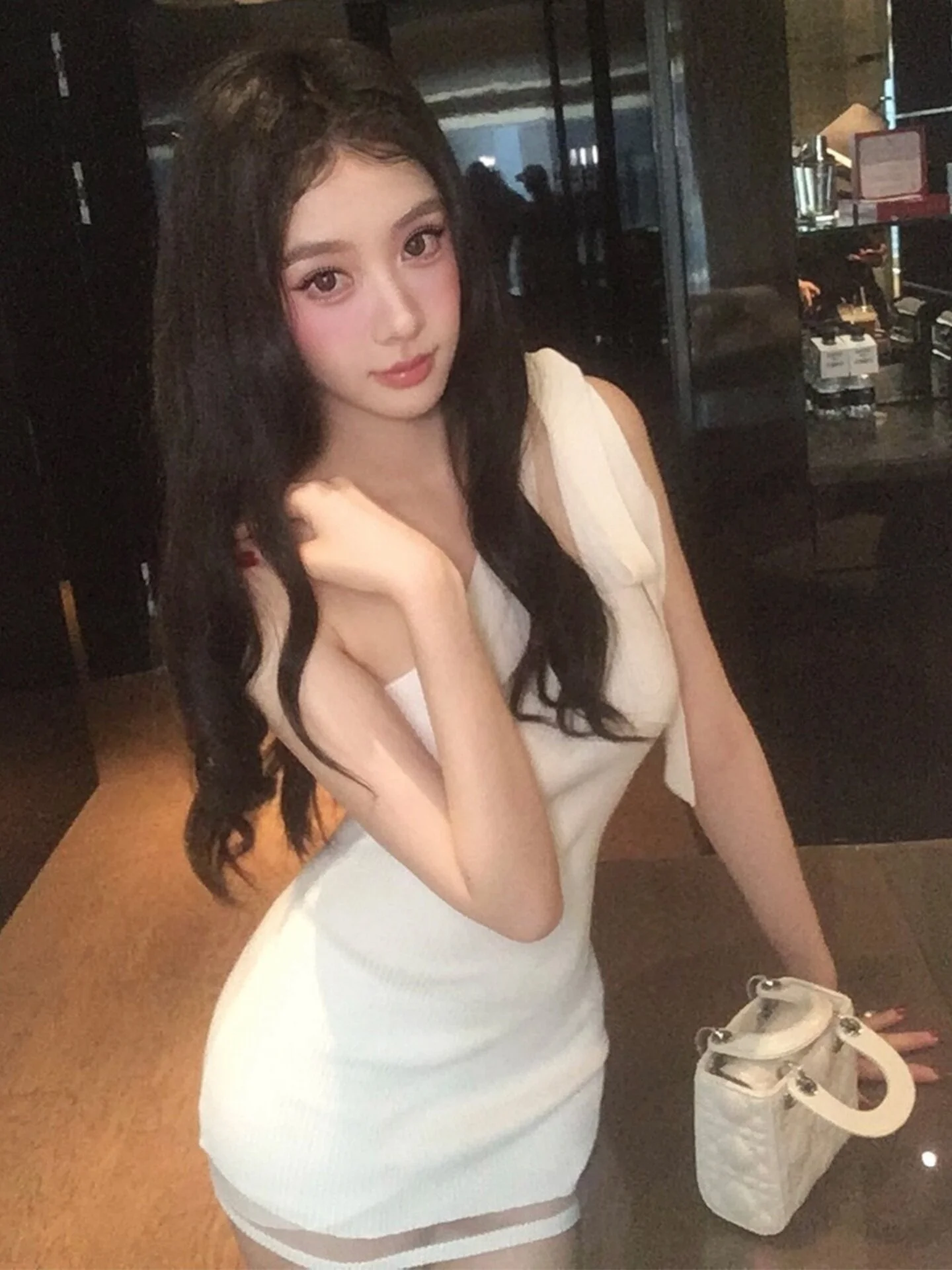 White Strapless Knitted Dress Hollow out Mesh Slim Fit Short Skirt Summer Fashion City Commute Date Casual Wear Medium Stretch
White Strapless Knitted Dress Hollow out Mesh Slim Fit Short Skirt Summer Fashion City Commute Date Casual Wear Medium Stretch