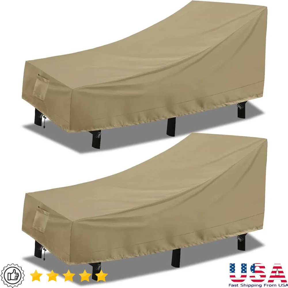 Waterproof Chaise Lounge Cover Outdoor Furniture UV Resistant Weatherproof Patio Chair Covers with Storage Bag Adjustable 
Waterproof Chaise Lounge Cover Outdoor Furniture UV Resistant Weatherproof Patio Chair Covers with Storage Bag Adjustable