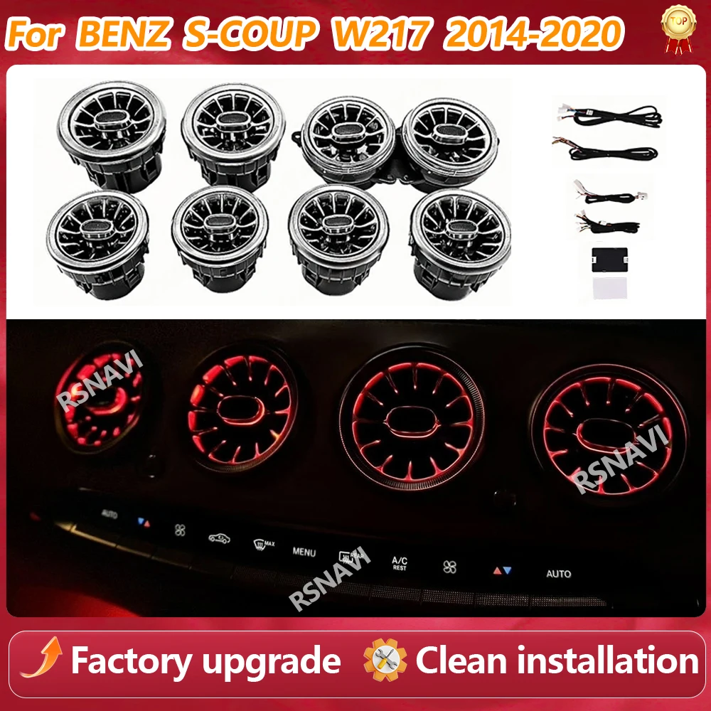 2 Doors Car Atmosphere Lamp 64/7 Colors LED Air Vent Outlet Ambient Light For Benz S-Coupe W217 C217 Dashboard Decor Light
2 Doors Car Atmosphere Lamp 64/7 Colors LED Air Vent Outlet Ambient Light For Benz S-Coupe W217 C217 Dashboard Decor Light