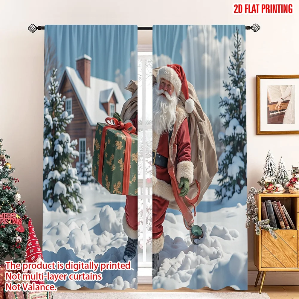 2pcs 2D flat printing Merry Christmas Curtain Santa Claus Walking Snowy Woods Gift Polyester Without Electricity 0 for Room
2pcs 2D flat printing Merry Christmas Curtain Santa Claus Walking Snowy Woods Gift Polyester Without Electricity 0 for Room