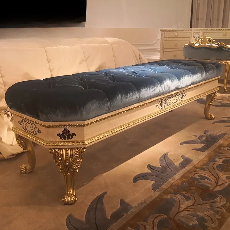 Fabric double bed European luxury princess bed villa master bedroom solid wood
Fabric double bed European luxury princess bed villa master bedroom solid wood