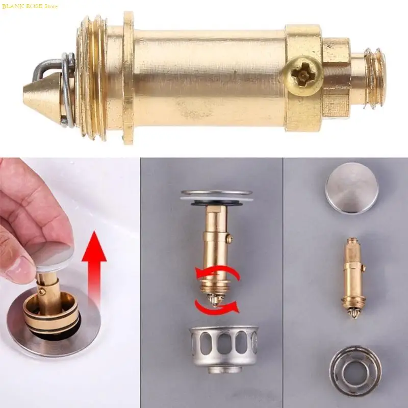 K1AE Sink Drain Stopper Plug Bolts Replacement Copper Push Spring Plug Bounce Valves
K1AE Sink Drain Stopper Plug Bolts Replacement Copper Push Spring Plug Bounce Valves